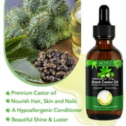 Aliver Jamaican Black Castor Oil - Cold pressed, Natural Massage Oil - Nourishes and Hydrates Hair,Scalp, Skin \u0026 Nails,2.02 oz